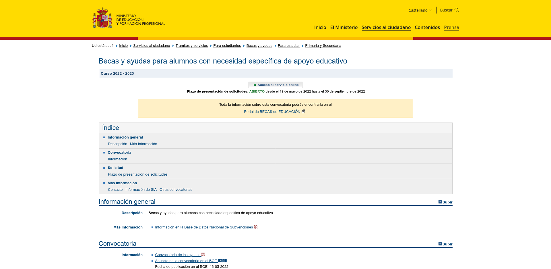 Becas y ayudas MEyFP